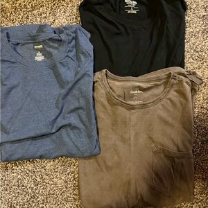 Men's 3-Pack Short Sleeve Tees in Black, Blue, and Brown